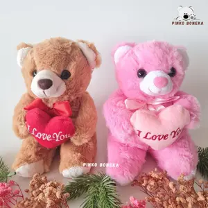 Boneka beruang Teddy bear hati I Love You ukuran S (22cm) SNI Set Hadiah dolls toys Doll