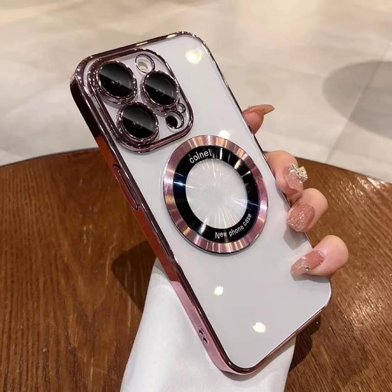 Christmas Ramadan Magnetic Transparent Phone Case (1 Piece), TPU Cellphone Protective Case, All-inclusive Shockproof Mobile Phone Cover For iPhone 11 12 13 14 15 Pro Max, Smartphone Protector Accessories 4