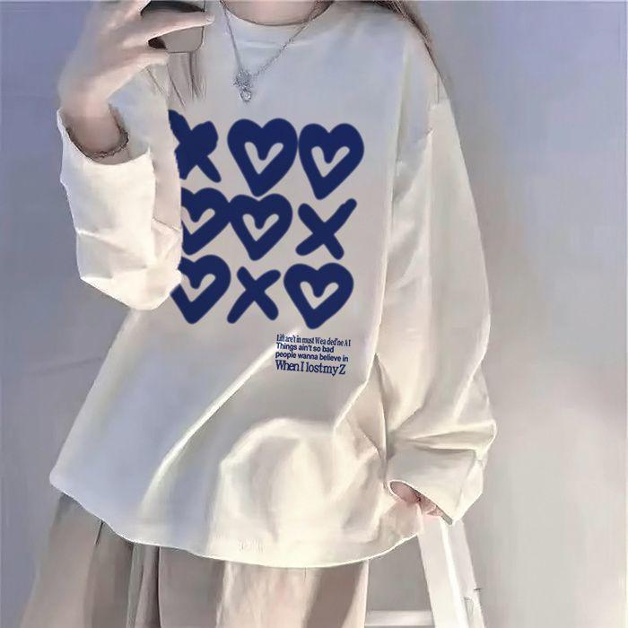 Product Introduction of Áo Thun Dài Tay, Hàng Mới Về Mùa Xuân Và Mùa Thu, Phong Cách Hàn Quốc, Dáng Rộng Vừa Vặn, Quần Áo Nữ, Thời Trang Ins, Thích Hợp Cho Học Sinh Nữ, Áo Sơ Mi Lớp Nền Phối Bên Trong, Quần Áo Thời Trang Hàng Đầu, 2024 17