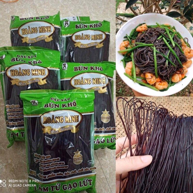500g Bún/Phở gạo lứt đen nguyên cám healthy/eatclean
