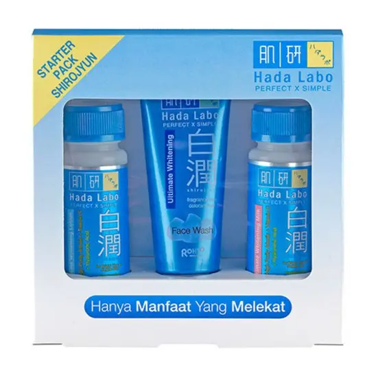 HADA LABO Starter Pack Gokujyun Shirojyun Gokujyun Alfa | paket hadalabo travel pack |  Rohto 6