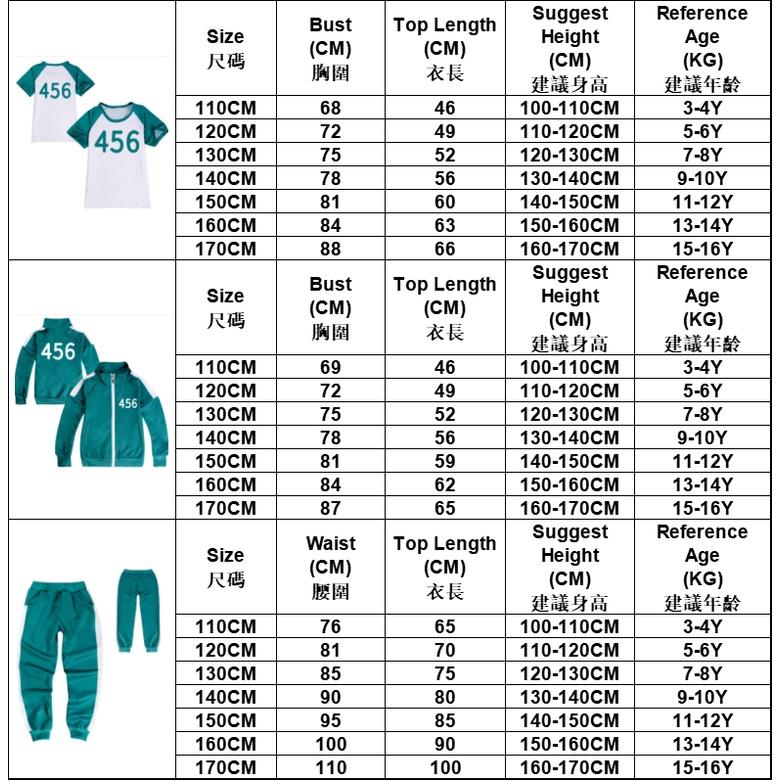 Product Introduction of Korean Squid Game Kids Costume Jacket Pants  Boys Girls Sportswear Set 456 Hoodie Children Cosplay Halloween Clothes 0