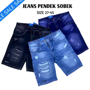 Celana Pendek Sobek G3 Pria Keren SAE STYLE Kualitas Premium Jumbo Denim Jeans Distro Dewasa Cowok