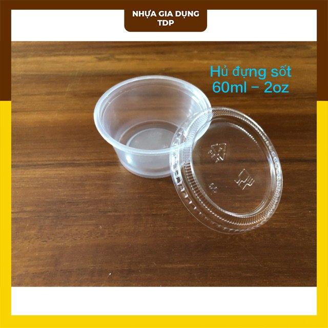 Lốc 100 Hũ nước chấm hủ đựng sốt 2oz - nhựa pp