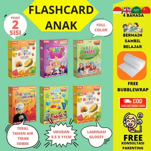 Paket 4 Pcs FlashCard Anak Edukasi Card