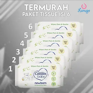[ PAKET 6 PCS ] TISSUE BASAH CUSSONS BABY 50 SHEET 50 LEMBAR / CUSSONS BABY WIPES / PASEO WIPES