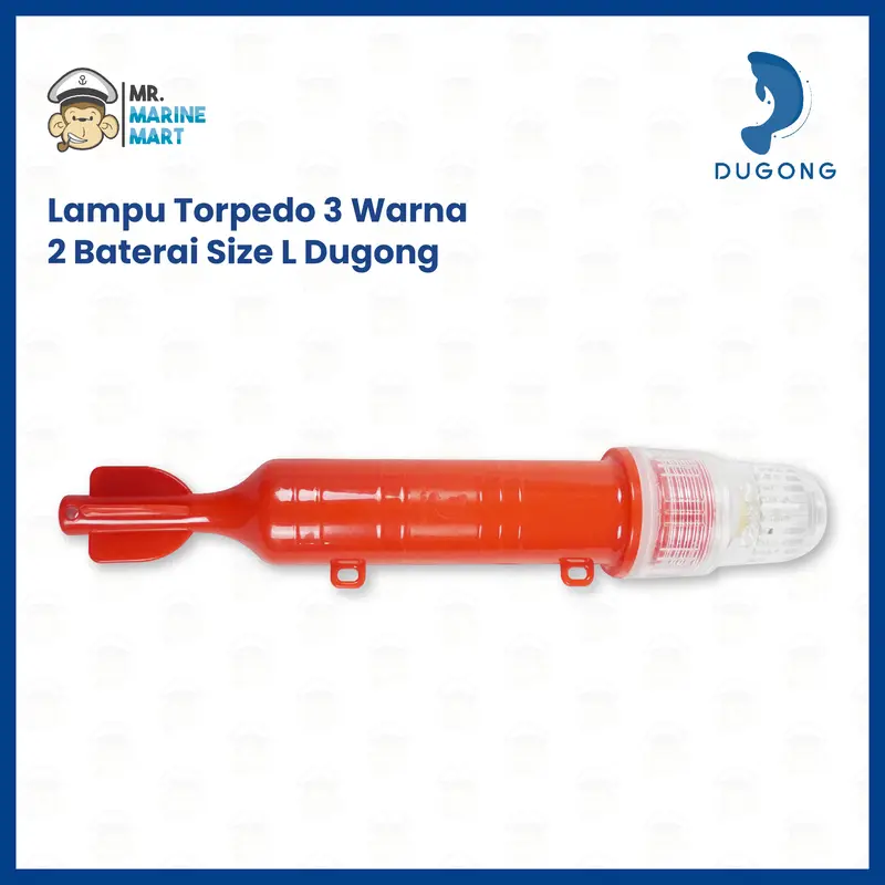 Lampu Torpedo Nelayan Dugong 3 Warna 2 Baterai  (Size L) 0