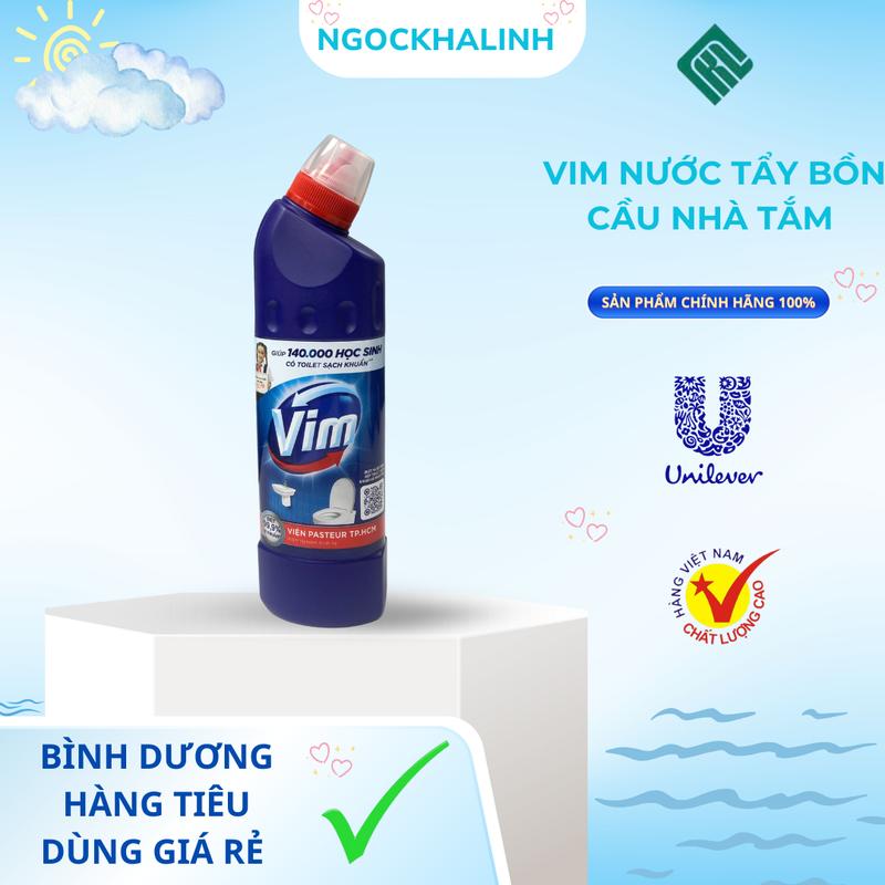Vim nước tẩy bồn cầu nhà tắm chai xanh dương 500ML