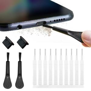 Kit de limpieza para tapón contra polvo en puerto de carga de teléfono, Kit de enchufe a prueba de polvo para interfaz de carga de celular, Kit de herramientas para remover polvo de teléfono en forma de C