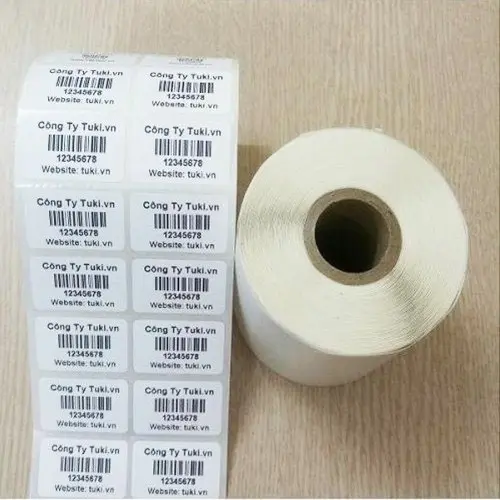SET 3 CUỘN tem nhiệt, giấy in mã vạch khổ 2 tem 70x22mm 1