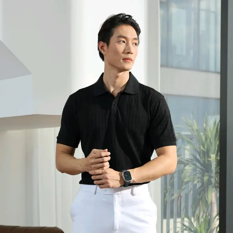 Áo Polo dệt len OTIS STAR, Form Regular Fit, Chất vải mềm mịn, thoáng mát, hạn chế nhăn 2