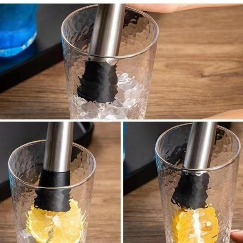 Stainless Steel Cocktail Shaker, Mojito Mint Muddler, Ice Crusher Hammer, Bartenders Barware, Bar Utensils 2