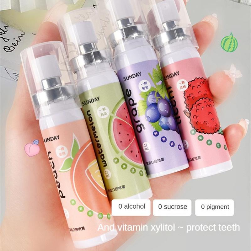 Product Introduction of [BUY 1 TAKE 2]SUNDDAY Peach Flavor Oral Freshening Spray Refreshing Oral Spray Portable Long-lasting Oral Care 22ML| Local Stock 21
