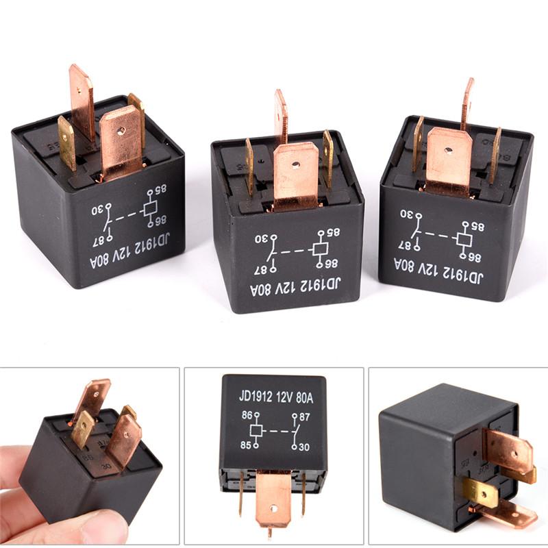 Product Introduction of Waterproof Heavy Duty Relay 4Pin DC 24V 12V 80A JD1912 Automotive Car Relay 55