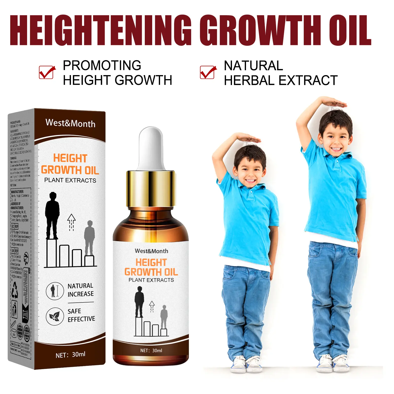 West&Month Foot Health High Oil, Plantar Acupoint Long Body Height Foot Stimulation Massage Care Essential Oil