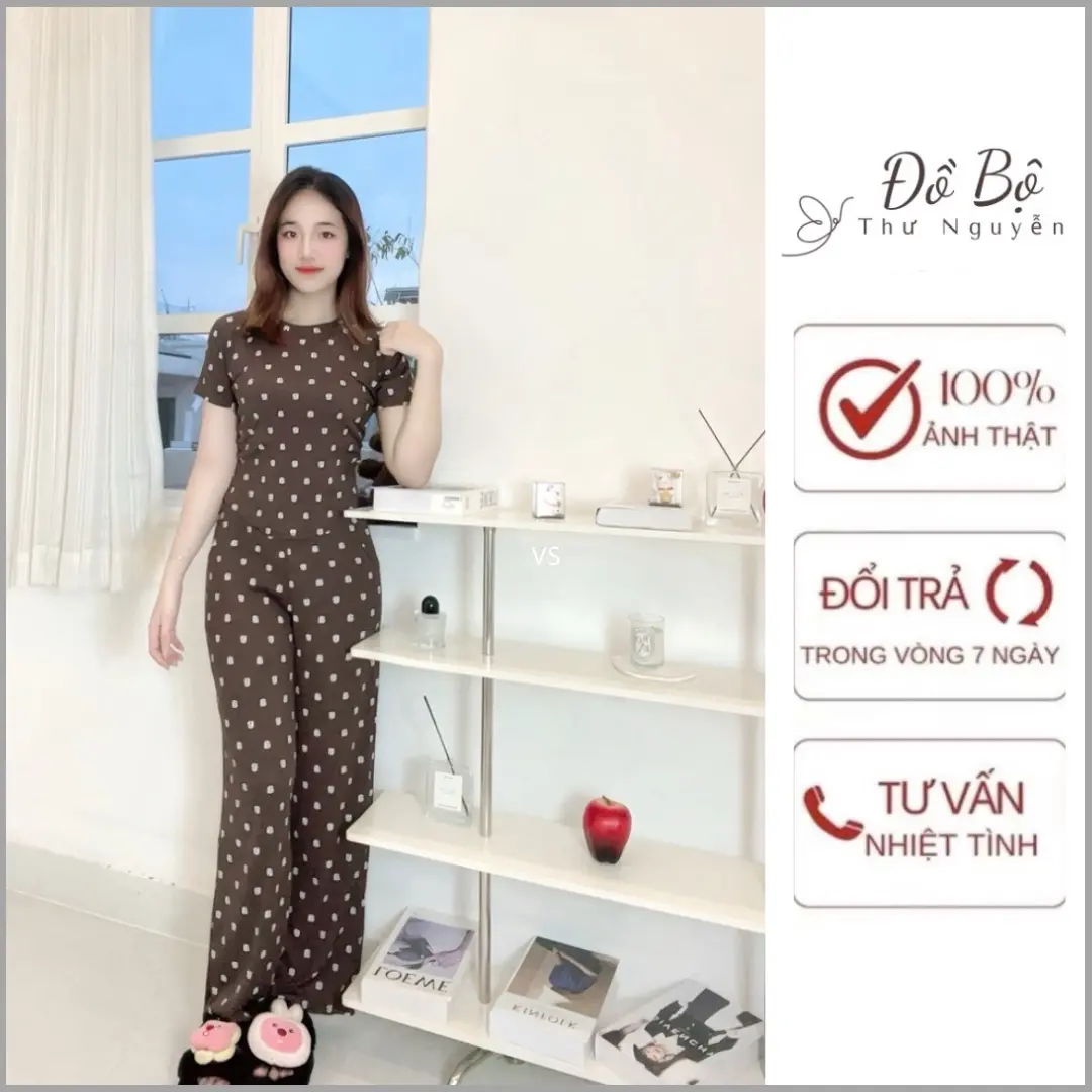 Set bộ nữ in chữ nhún eo 2 bên quần suông thun tăm lạnh  Nữ Women Áo Top