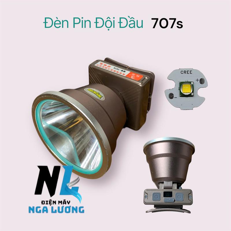 Đèn đội đầu mã 707S , sáng mạnh , chiếu xa , pin khỏe , chống nước đènpin độiđầu soiếch denpin sieusang nhựa siêu bền chạy bằng pin đèn pin  đội đầu siêu sáng den  pin led