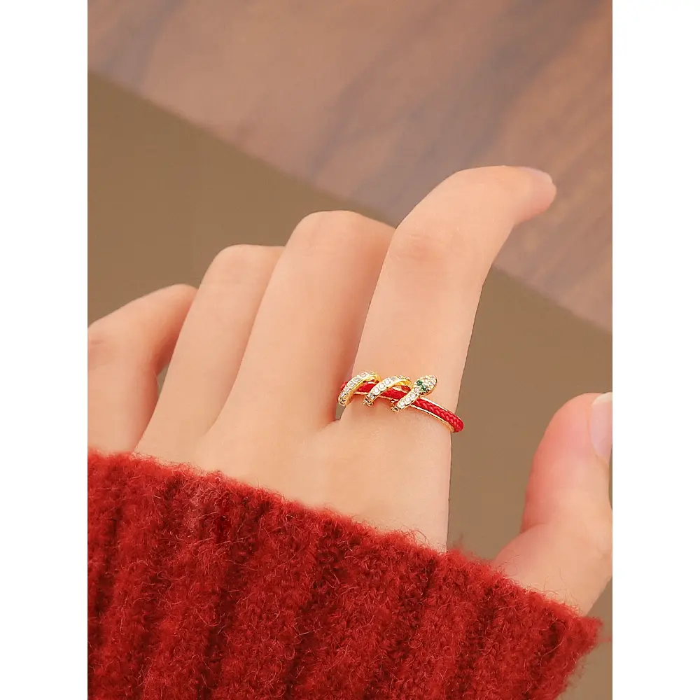 Nhẫn Rắn Năm Hoàng Đạo Dành Cho Phụ Nữ, Thiết Kế Độc Đáo Giá Cả Phải Chăng Sang Trọng, Cảm Giác Cao Cấp, Nhẫn Ngón Trỏ, Nhẫn Mùa Thu Và Mùa Đông, Mẫu Mới 2025