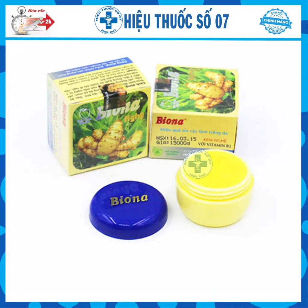 Kem nghệ Biona giảm thâm, ngừa mụn trứng cá, mụn bọc, mụn đầu trắng, tái tạo da hiệu quả hũ 3g