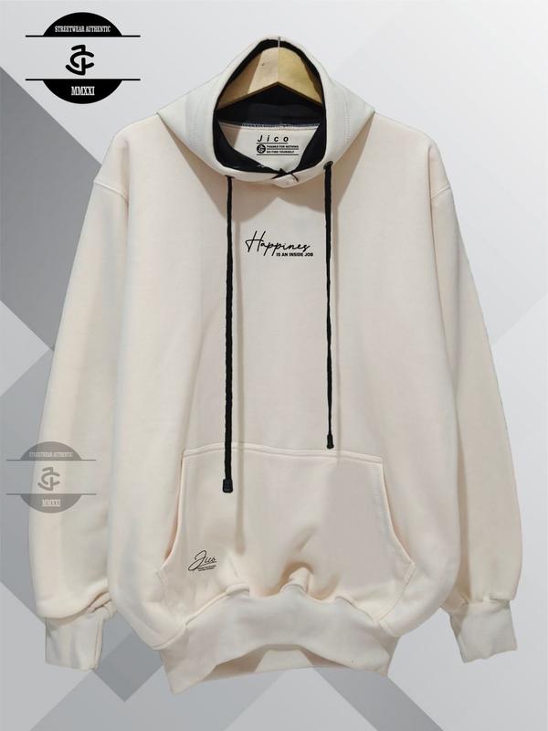 Hoodie Premium Pria Wanita Brand Lokal KOta Bandung LIst Happiness 0