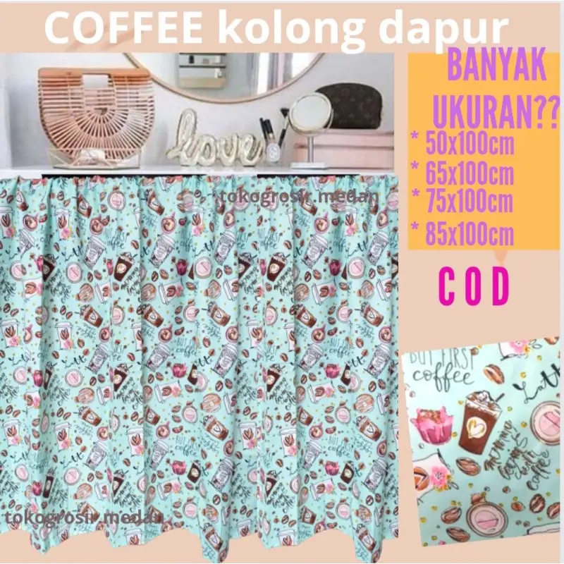 GORDEN KOLONG MONSTERA motis coffe  dan bunga