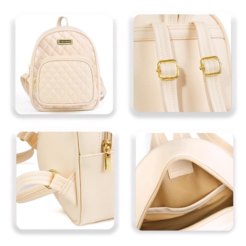 Balo da nữ mini chần bông, họa tiết hình thoi BG006 Backpack Đeo Vai Hoa 4