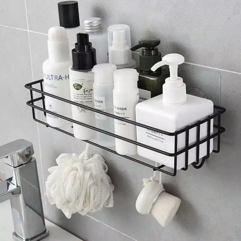 Rak Tempat Sabun shampoo Kotak Besi Tempel Gantung Dinding Dapur Kamar Mandi 2