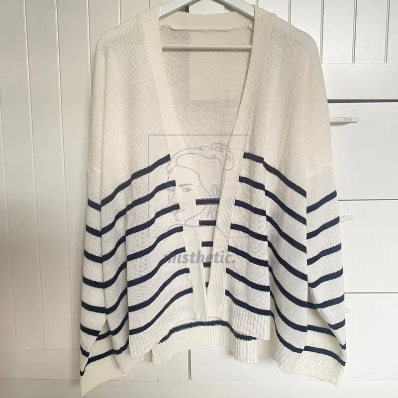 Jema Cardigan - Cardigan Big Size Setrip [Muat Hingga LD 140 cm] Jema cardigan Hitam Jumbo muat 130 kg 1