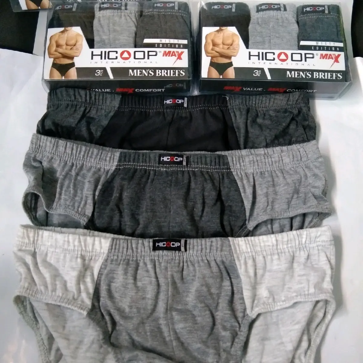 Celana dalam pria hicoop Max 3in1/sekotak isi 3 pcs size M L XL