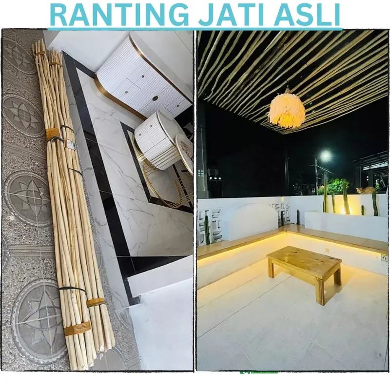 Ranting Kayu Jati Dekorasi Atap Ala Bali panjang 250 cm 0