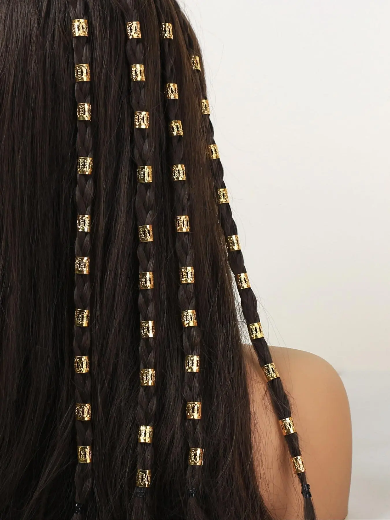Hollow Out Design Braid Alloy Hair Rings, Gifts for Her, Fashionable Hair Accessories for Women & Girls, Trendy All-match & Exquisite Hair Accessories for Daily Wear, Girls Birthday Gift