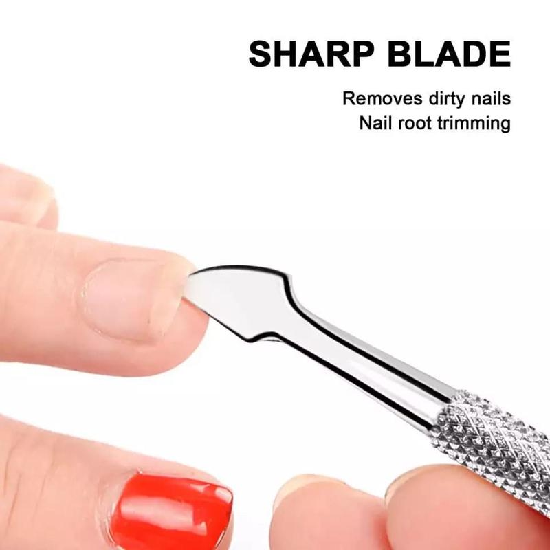 Product Introduction of Alat Pendorong Kulit Kutikula Nail Pembersih Kuku Kutikula Pusher Manicure Cuticle Pusher Stainless Steel 14