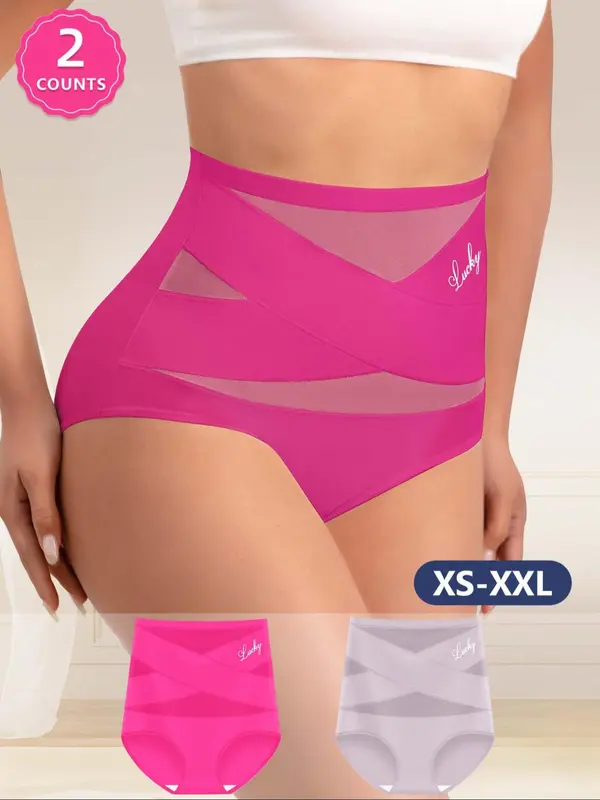 Women's Letter Print High Waist Brief, Regular Fit Breathable Comfortable Panty for Daily Wear, Women's Underwear for All Seasons, Womenswear 4