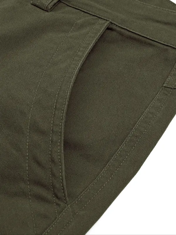 Men's Plain Pocket Button Fly Cargo Pants without Belt, Cargo Pants for Men, Casual Regular Fit Straight Leg Trousers for Fall Winter, Menswear, Comfy Bottoms, Men's Clothing,  Work Trousers Men 2