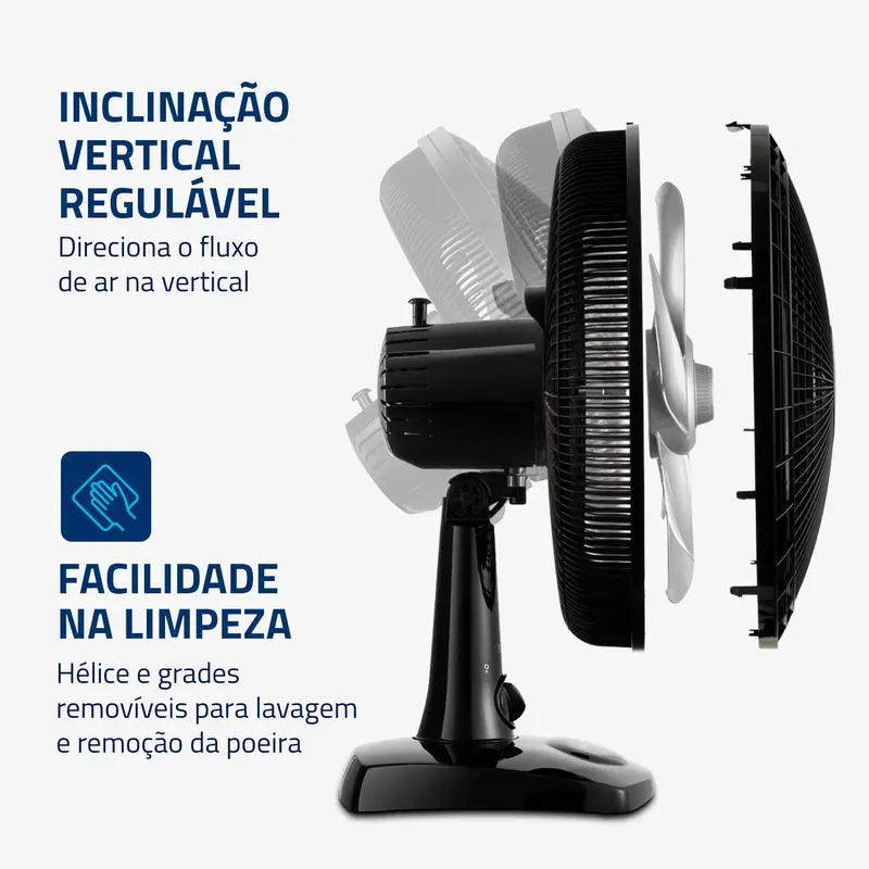 Ventilador Mondial 30cm Super Power Vsp-30-B 60W 3 Velocidades - 5