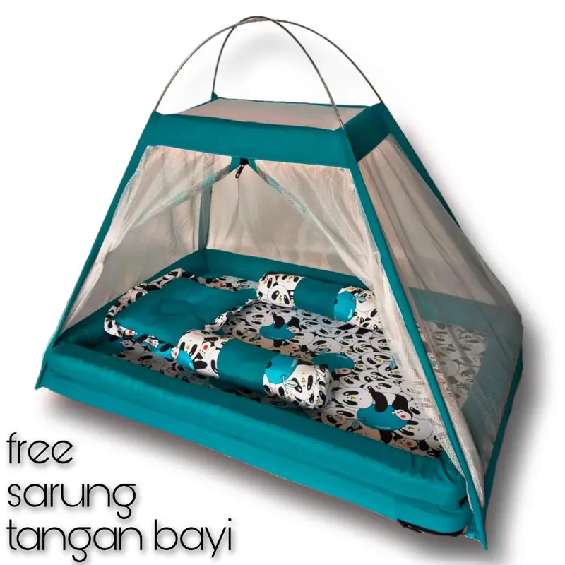 BEST-SELLER Kasur Bayi Kelambu / Tempat Tidur Bayi Kelambu Set Bantal Guling Free Sarung Tangan Bayi Nyamuk 4