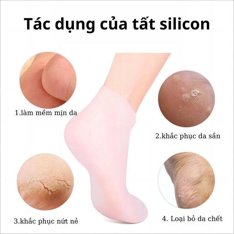 Product Introduction of [MUA 1 TẶNG 1] Tất silicon co giãn chăm sóc da chân hiệu quả Voan Nữ 3