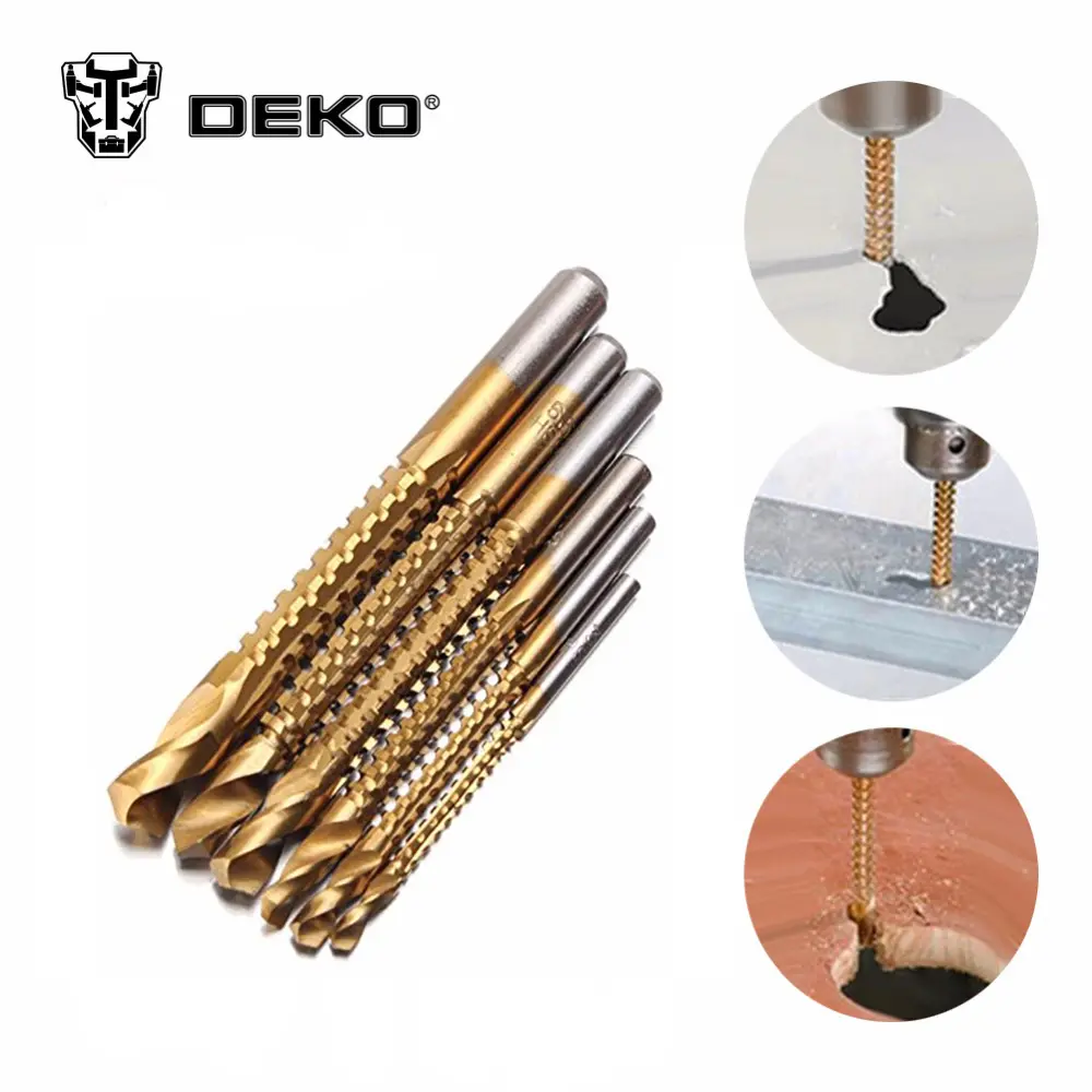 Mata Bor Power Drill Set 6 PCS HSS Steel Multifungsi Potong Gergaji Kayu Plastik Besi