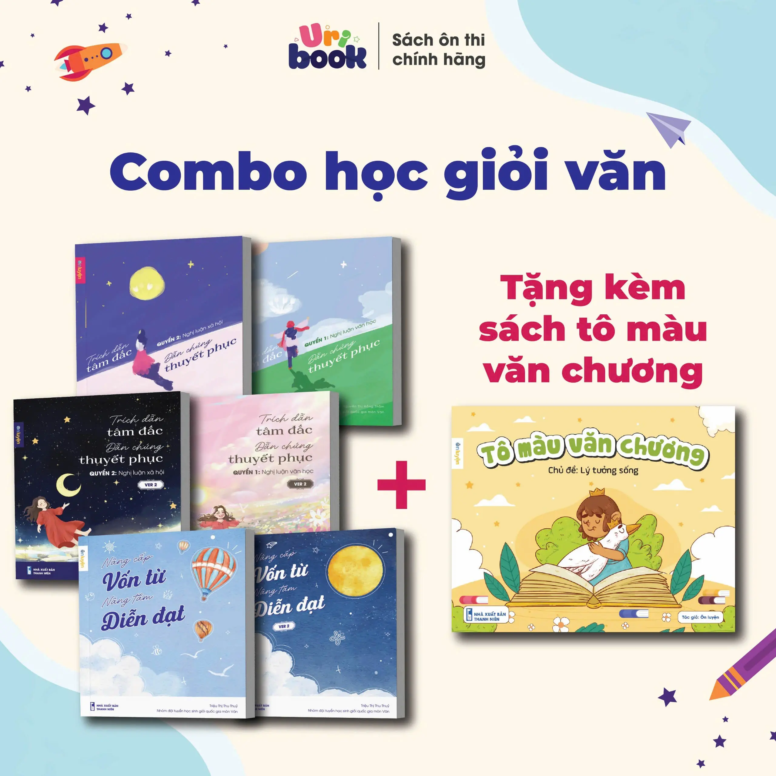 Combo 6c Sách: Trích dẫn tâm đắc dẫn chứng thuyết phục ver1+ver2 và Nâng cấp vốn từ nâng tầm diễn đạt ver1+ver2