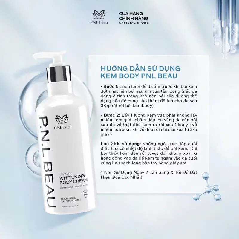 Kem body PNL Beau Dưỡng Trắng Chống nắng