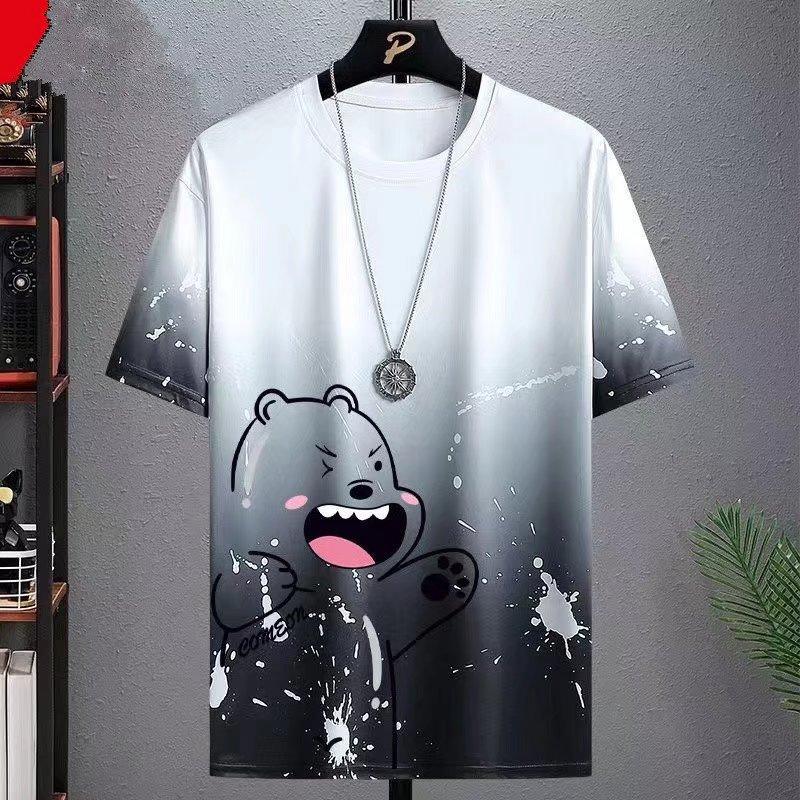 Product Introduction of [2025 New] High-Quality Summer Men's Trendy Short Sleeve Set Ins Korean Style Half Sleeve Casual Slim Fit Exquisite Versatile Top Casual Crew Neck Quick-Dry T-Shirt 5