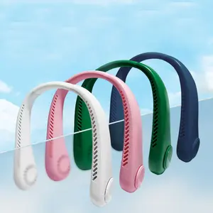 (COD) Kipas Angin Leher Portable Gantung Leher USB Tanpa Baling Baling Neck Fan