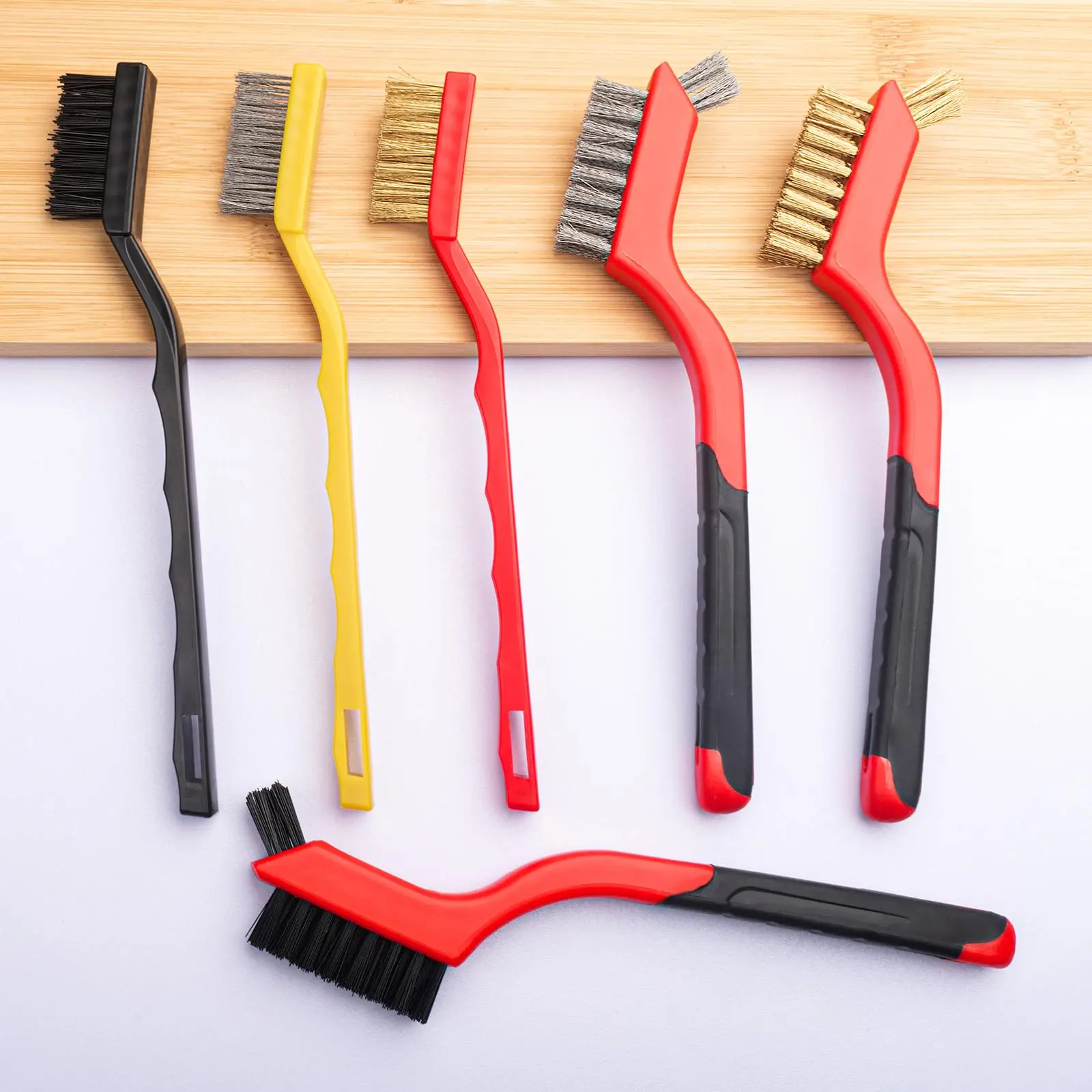 Multipurpose Wire Brush Set, Sturdy and Durable Wire Brush Set for Cleaning Rust, Scrubbing, Deburring, Kitchen Stove, Oil Smoke Machine