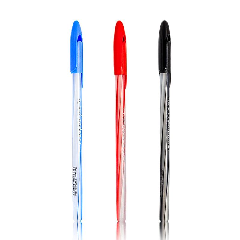 Combo 5/10/20 Bút bi Thiên Long Candee TL-090 ngòi 0.6mm có nắp đậy, mực xanh/đỏ/đen, trọng lượng nhẹ, nét viết êm, mượt