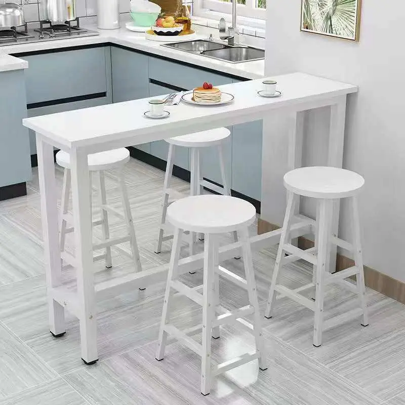 Simple Long High Table Bar White Black Table Home Kitchen Balcony Coffee Table Bar Table kerusi  bar kursi  goyang meja komputer spinning kitchen table bar  counter chesterfield Furniture Wooden table dining table mini  island dining  sudut me meja