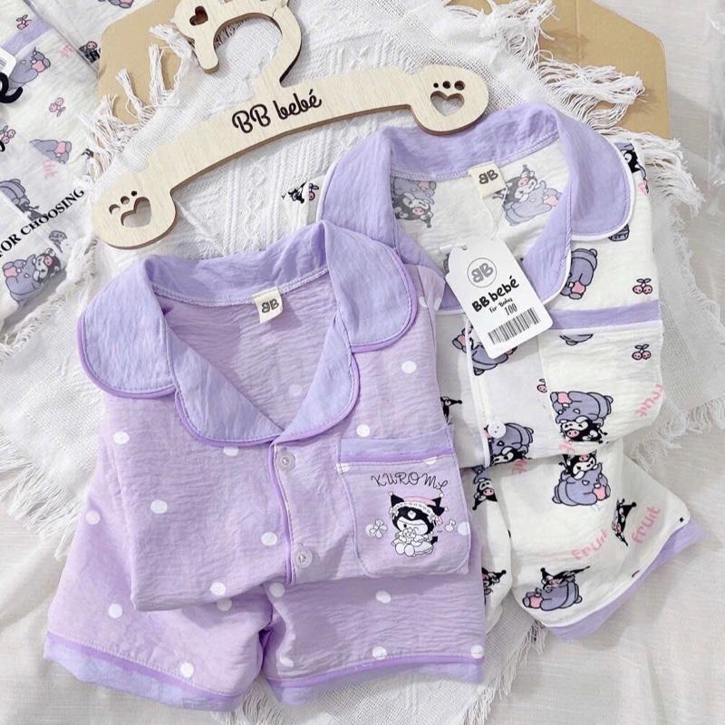 Combo 2 bộ pijama mặc hết siêu mát cho bé gái hình Kuromi 4