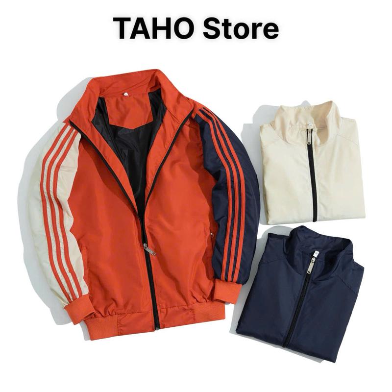 Áo Khoác Dù - Áo Gió 2 Lớp Cổ Cao Phối Màu Nam Nữ Basic Size Dưới 83kg Chống Gió,Chống tia UV Cực Tốt. Menswear Jacket Có Túi