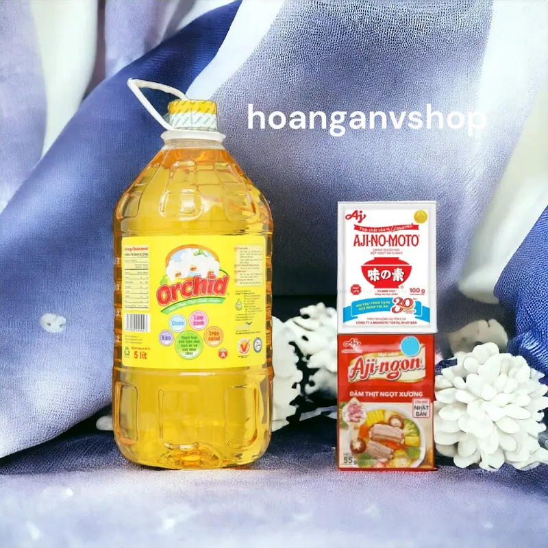 Dầu ăn Orchid 5l - Tặng 1gói Bột Ngọt Hạt Lớn 100gr, 1gói Hạt Nêm 55gr 2