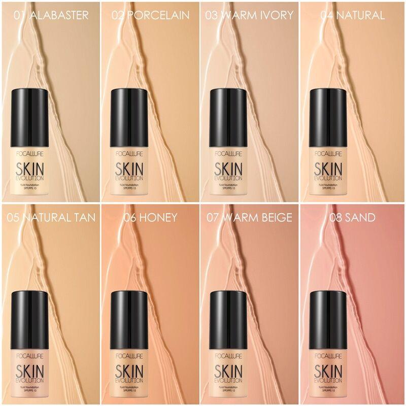 ORIGINAL BPOM FOCALLURE FA30 Full Coverage Oil Control Fluid Foundation Concealer Extract 7