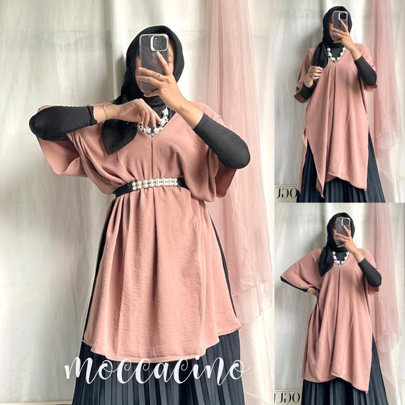 JEMA TUNIK OUTER // OUTER WANITA // TUNIK WANITA CRINKLE AORFLOW 1